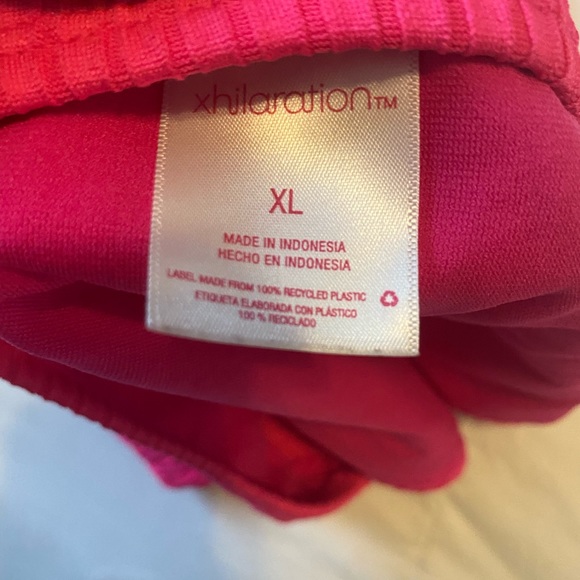 Hot Pink cut out Xhilaration ribbed bikini. Top - L bottom - XL NEVER WORN - Picture 5 of 6